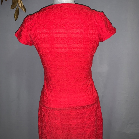 Max Studio Knockout Red Contour Dress - Medium - Picture 3 of 5
